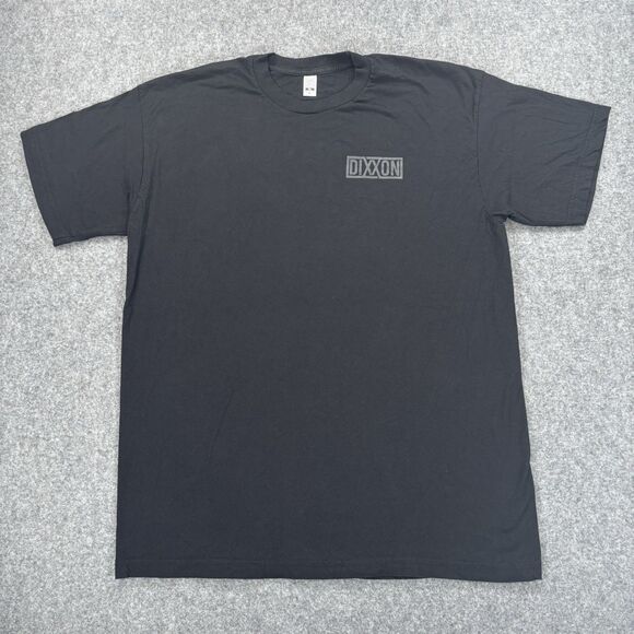 DIXXON Black T-Shirt XL 100% Cotton Logo Spell Out - Picture 1 of 8